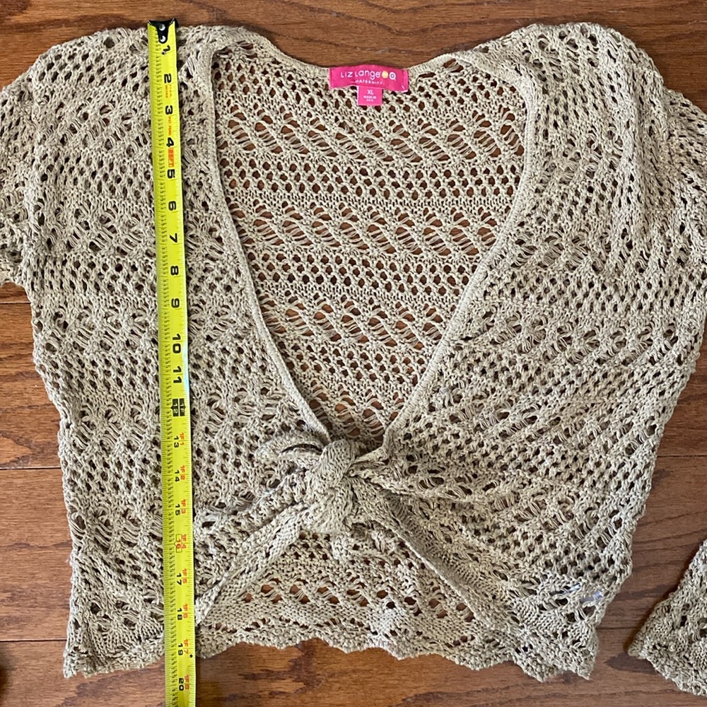 Liz Lange size XL golden brown sweater cardigan - Picture 10 of 12